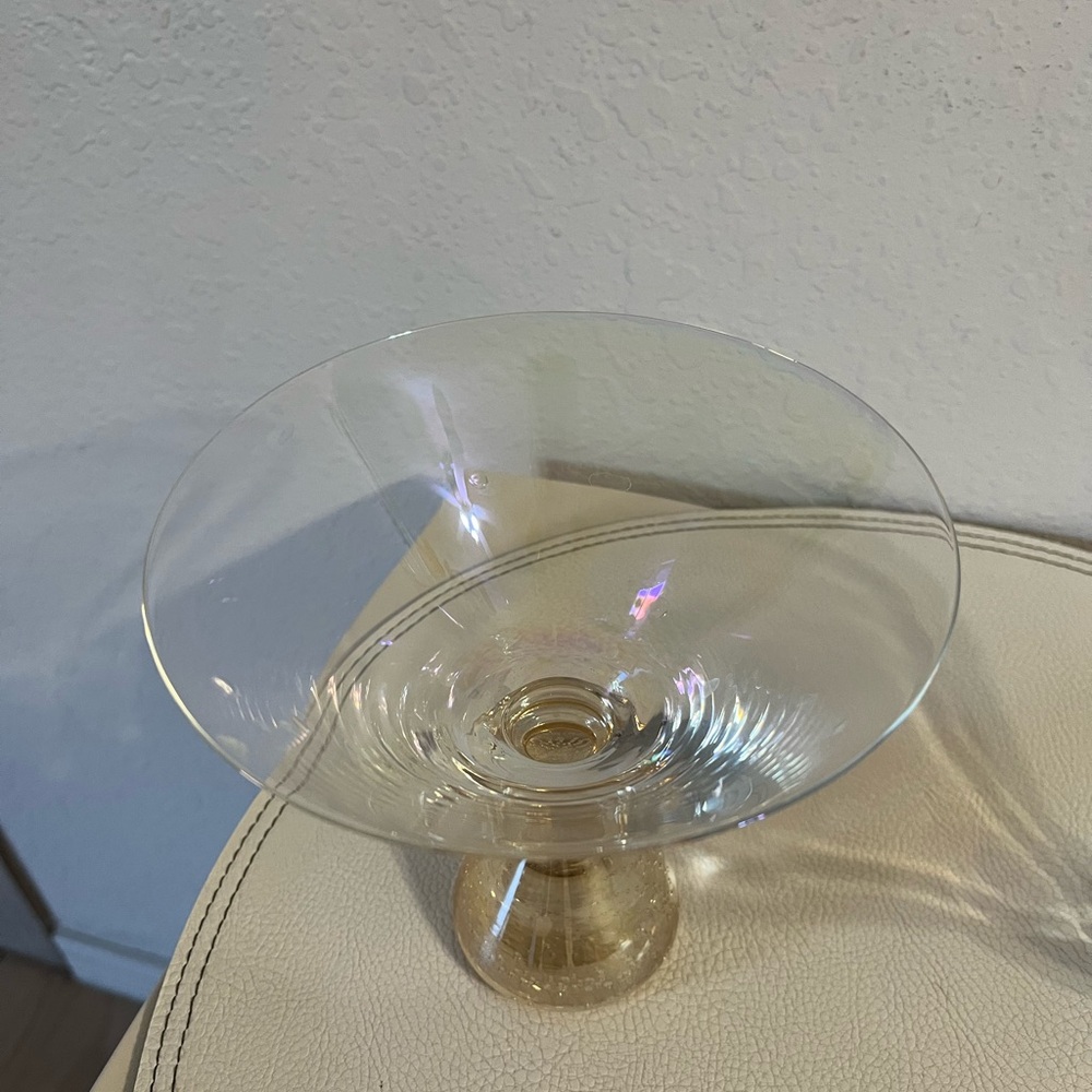 Elegant Glass Martini Glasses with bubble bases - Picture 3 of 8
